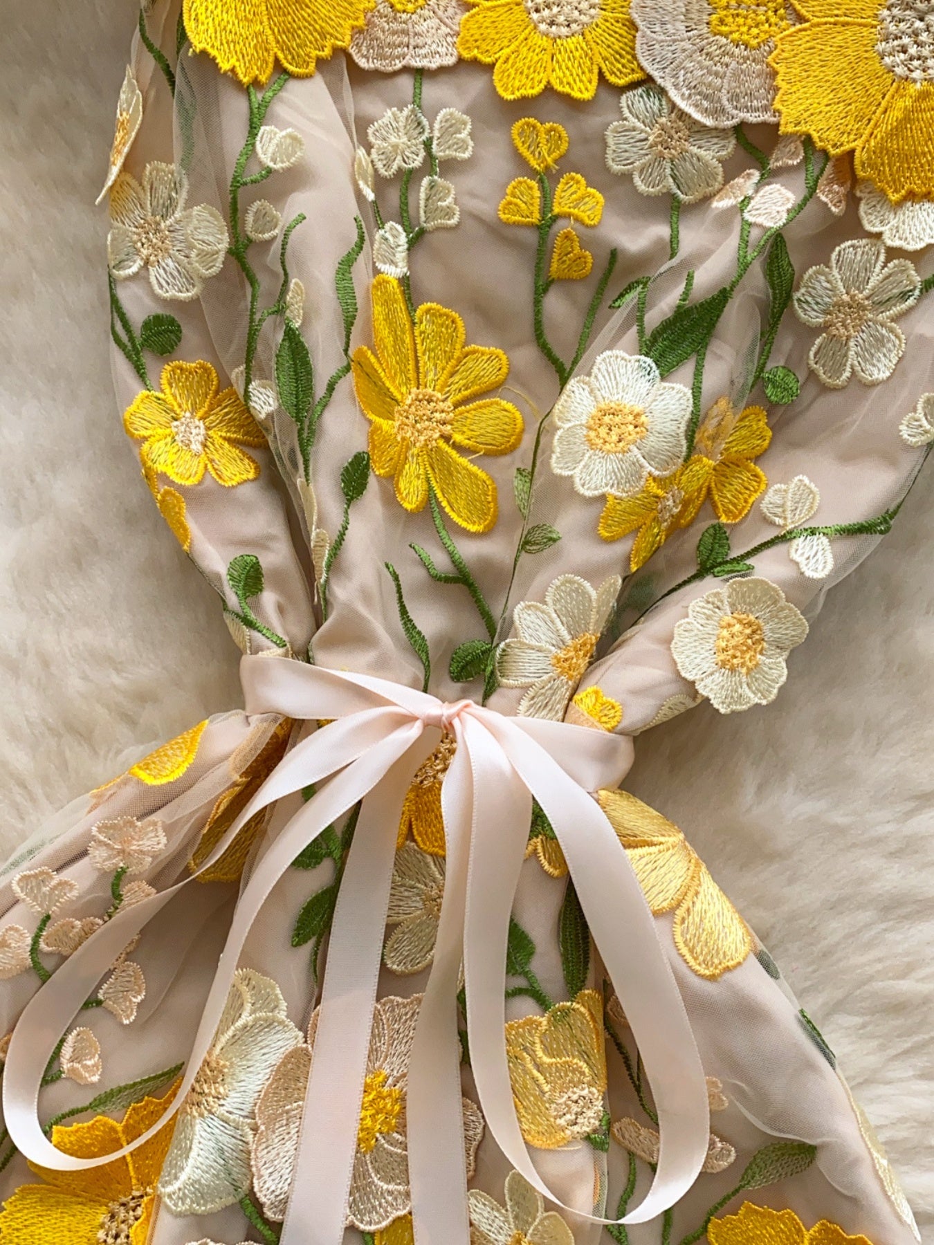 Floral Tie Waist Mini Dress