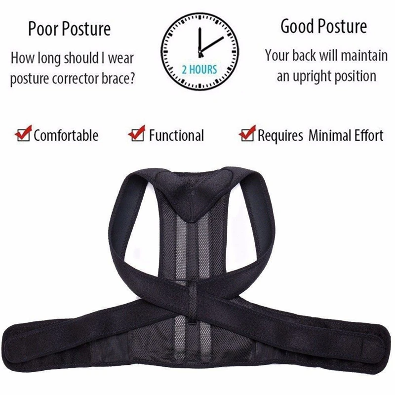 Premium Posture Corrector Adjustable Spine Alignment & Lower Back Support Brace