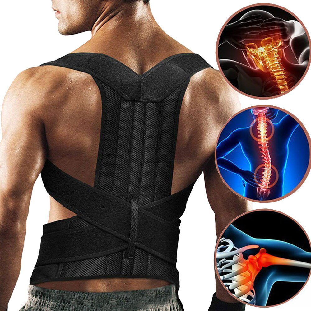 Premium Posture Corrector Adjustable Spine Alignment & Lower Back Support Brace