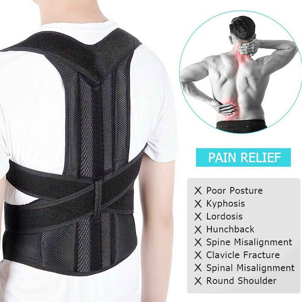 Premium Posture Corrector Adjustable Spine Alignment & Lower Back Support Brace