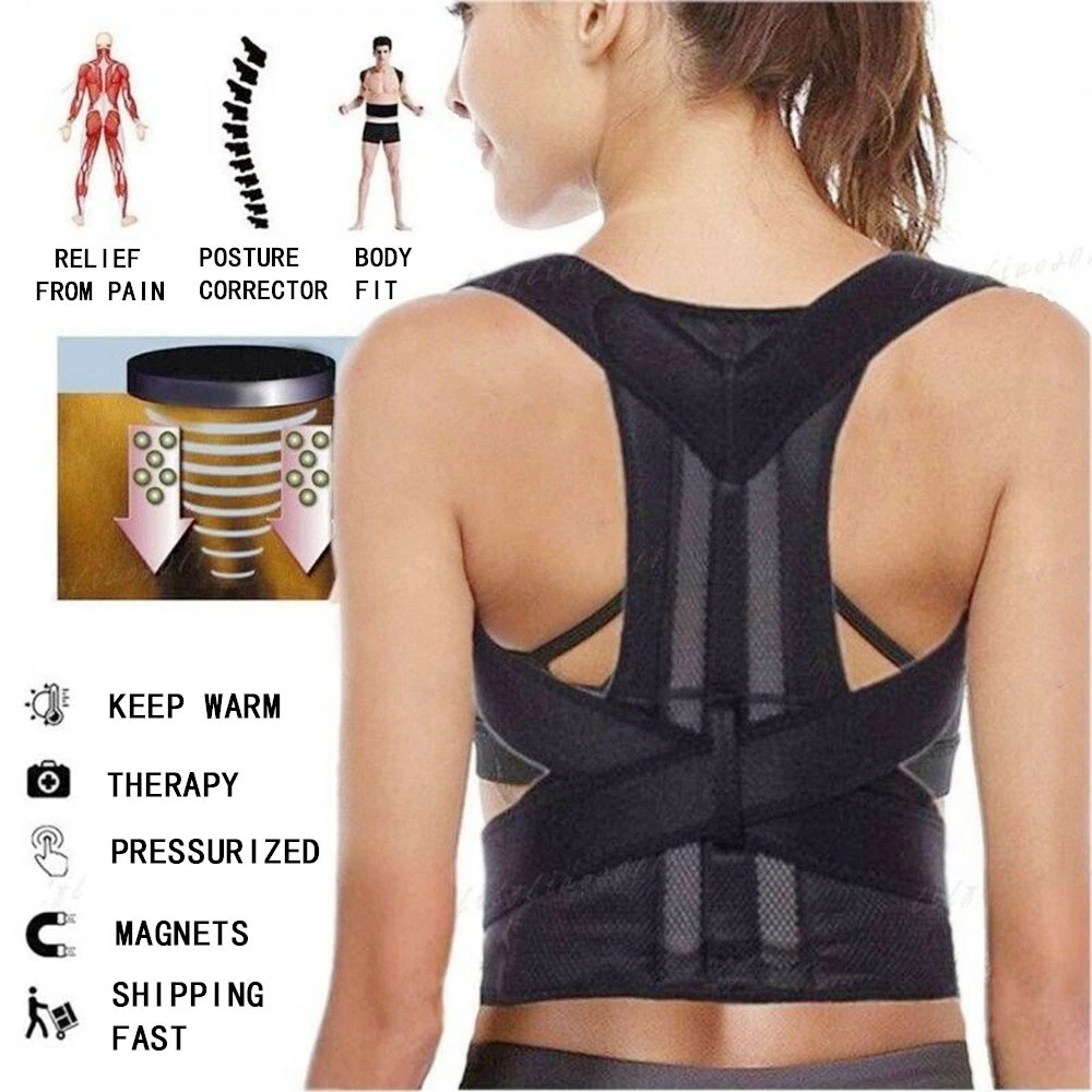 Premium Posture Corrector Adjustable Spine Alignment & Lower Back Support Brace